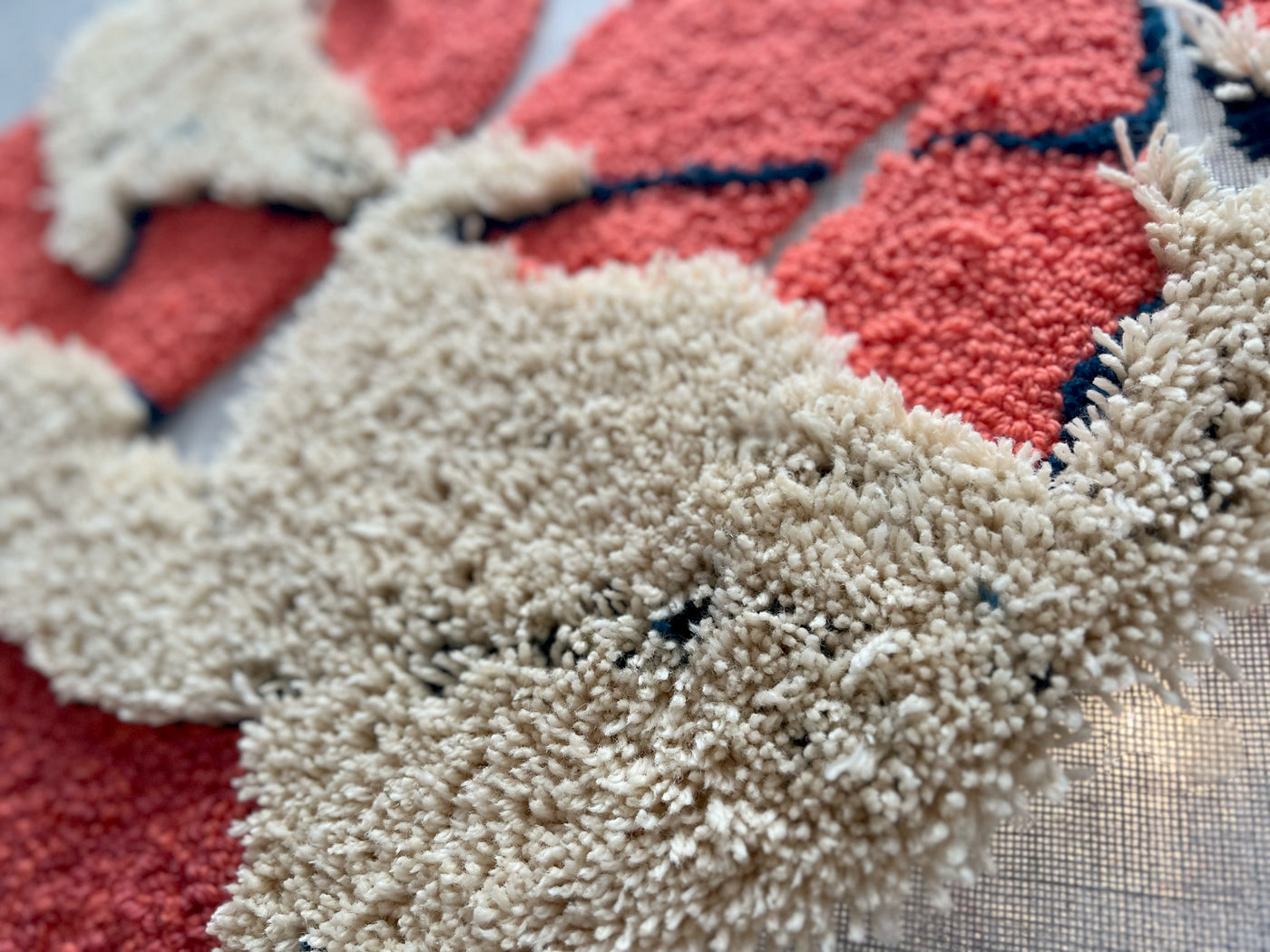 Shag rug close up, Tuft City offers rug making workshops in Brisbane and premium tufting tools worldwide